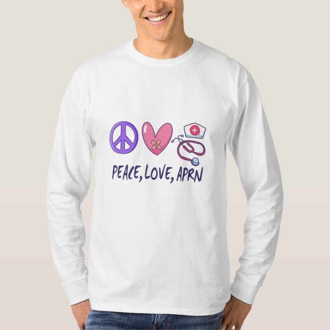 Camiseta Peace Love APRN (Frente)