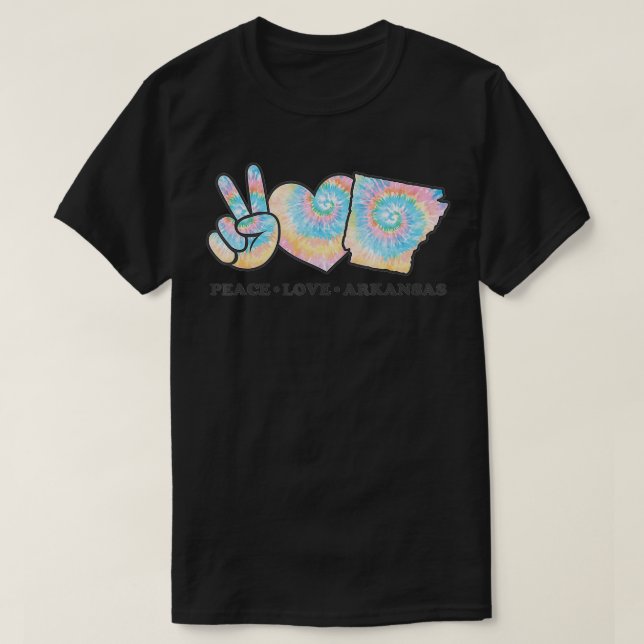 Camiseta Peace Love Arkansas  (Frente do Design)