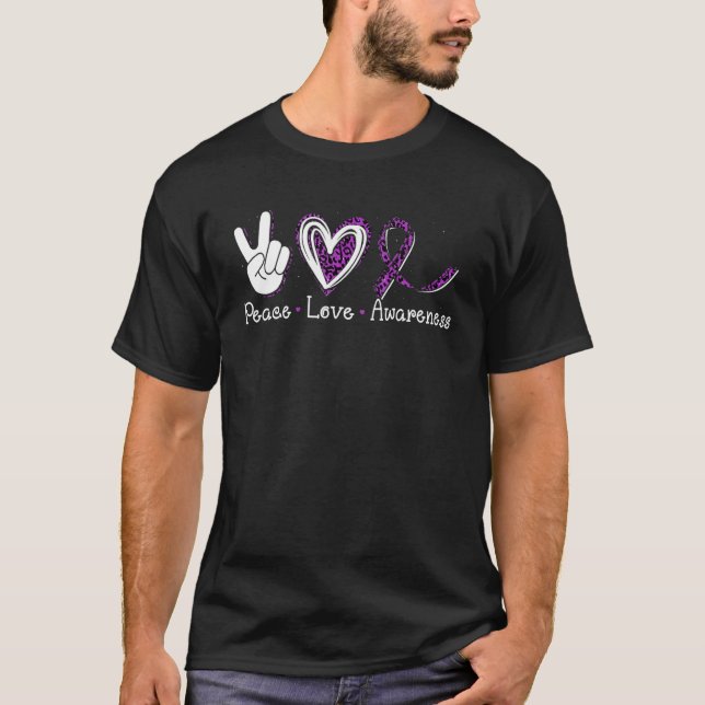Camiseta Peace Love Awareness Domestic Violence Awareness D (Frente)