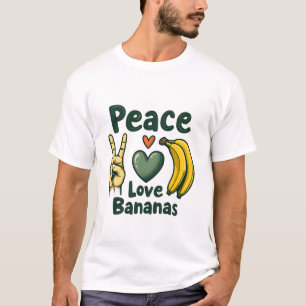 Camiseta Peace Love Banana Funny Banana