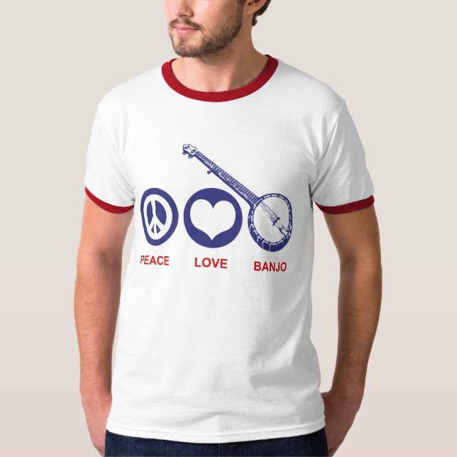 Camiseta Peace Love Banjo (Frente)