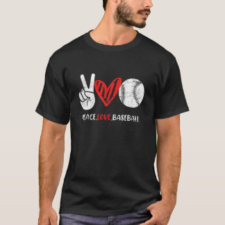 Camiseta Peace Love Baseball