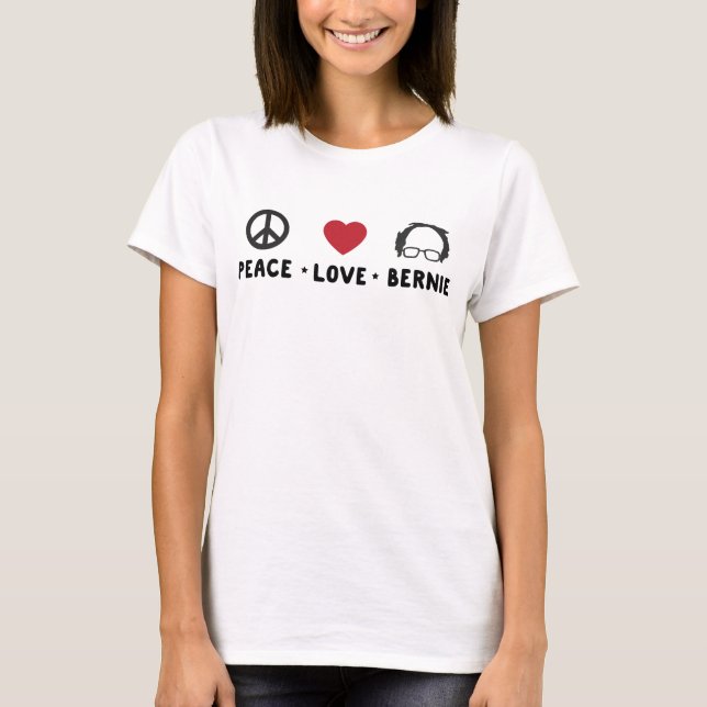 Camiseta Peace Love Bernie (Frente)