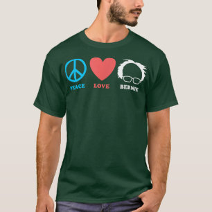 Camiseta Peace Love Bernie Sanders 2020