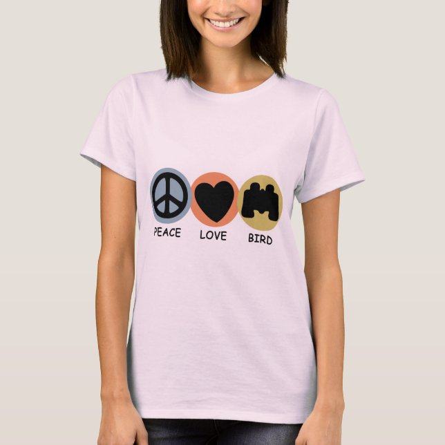 Camiseta Peace Love Bird (Frente)