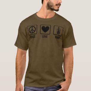 Camiseta Peace Love Boba Graphic Tea Lover Tea Drinker Bubb