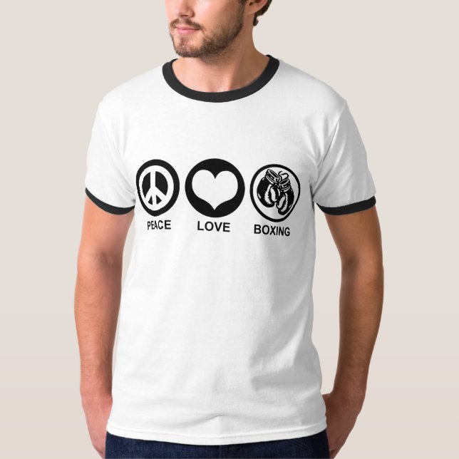 Camiseta Peace Love Boxing (Frente)