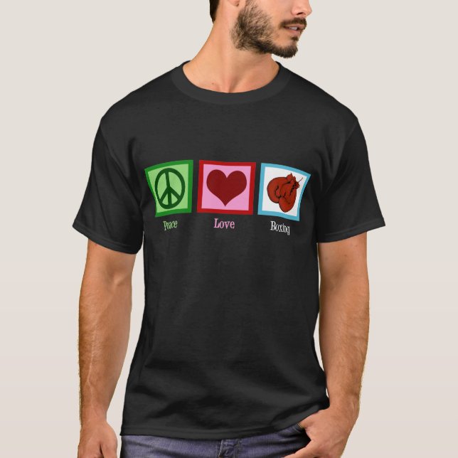 Camiseta Peace Love Boxing T-Shirt (Frente)