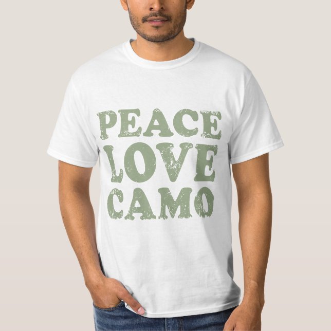 Camiseta Peace Love Camo (Frente)