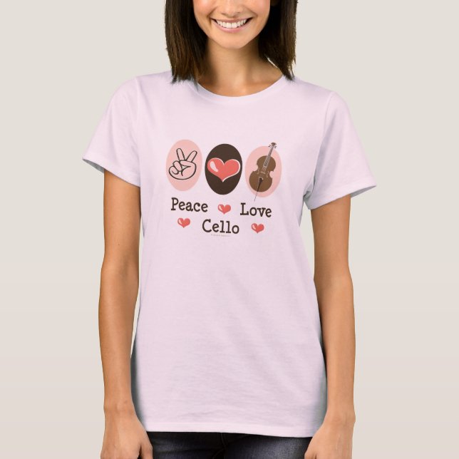Camiseta Peace Love Cello Organic Tee (Frente)