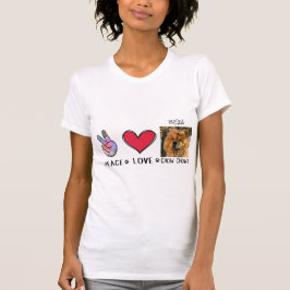 Camiseta Peace Love Chow Chows Dog Lover T-Shirt