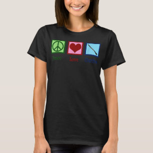 Camiseta Peace Love Clarinets Cute Clarinet Player3