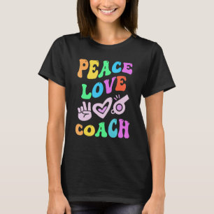 Camiseta PEACE LOVE COACH Retro Trainer Groovy De Volta Par