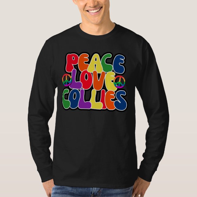 Camiseta Peace Love Collie (Frente)