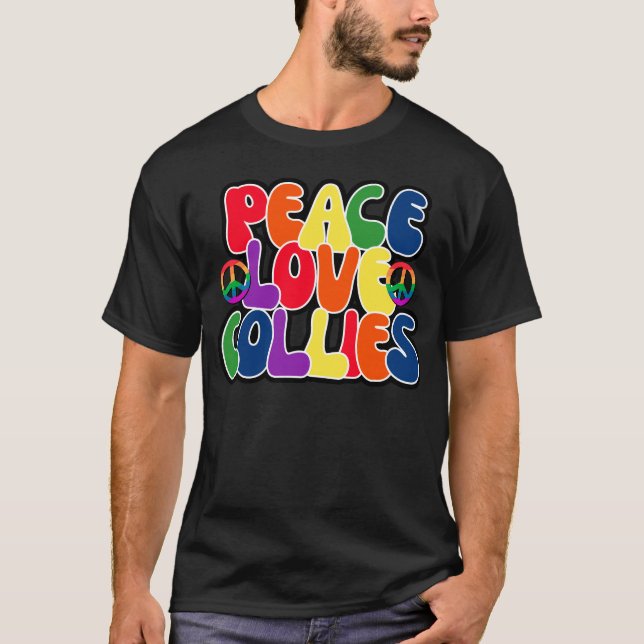 Camiseta Peace Love Collies (Frente)
