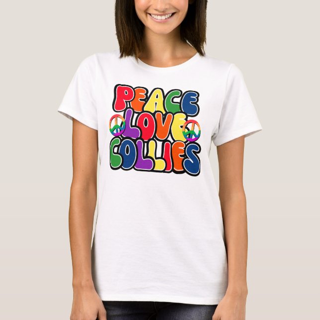 Camiseta Peace Love Collies (Frente)