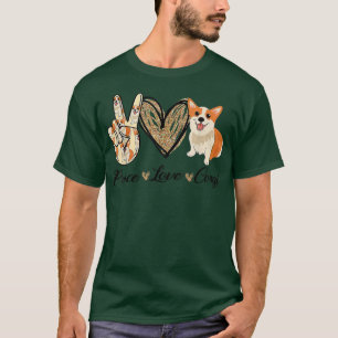 Camiseta Peace Love Corgi Funny Dog Mãe Dia de as mães Corg