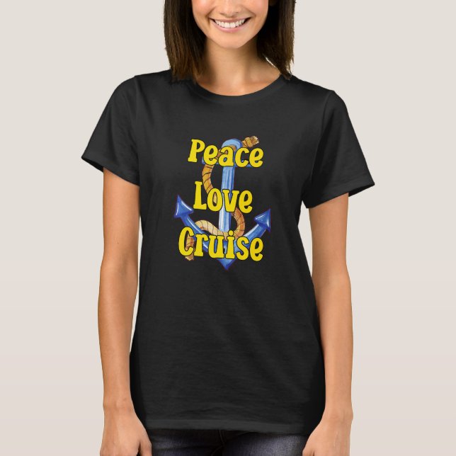 Camiseta Peace Love Cruise Boat Anchor 1 (Frente)