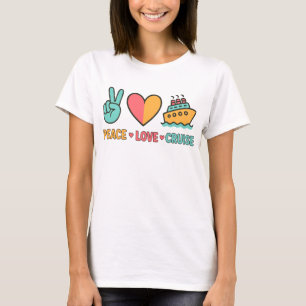 Camiseta Peace Love Cruise Vacing