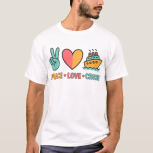 Camiseta Peace Love Cruise Vacing