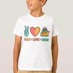 Camiseta Peace Love Cruise Vacing