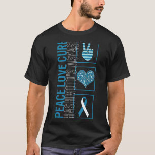 Camiseta Peace Love Cure Hashimoto's Disease Awarness Ribb