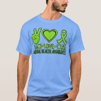 Peace Love Cure Mental Health Awareness Supporter