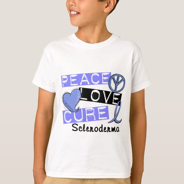 Camiseta Peace Love Cure Scleroderma (Frente)