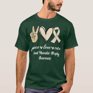Camiseta Peace Love Cure Spinal Atrophy Spinal Atrophy Crea