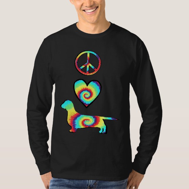 Camiseta Peace Love Dachshances (Frente)