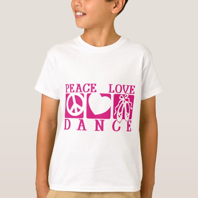 Camiseta Peace Love Dance (Frente)