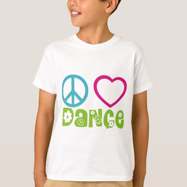 Camiseta Peace Love Dance (Frente)