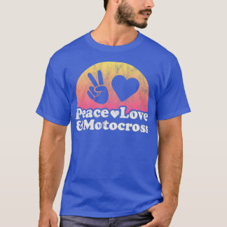 Camiseta Peace Love e Motocross