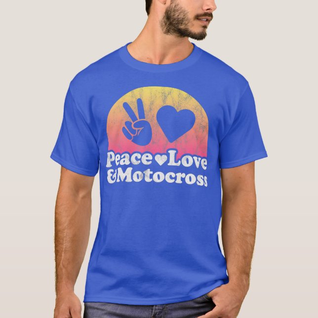 Camiseta Peace Love e Motocross (Frente)