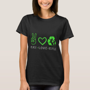 Camiseta Peace Love Earth Day Engraçado Professores de cita