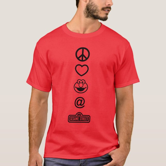 Camiseta Peace Love Elmo (Frente)