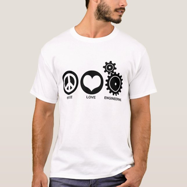 Camiseta Peace Love Engineering (Frente)