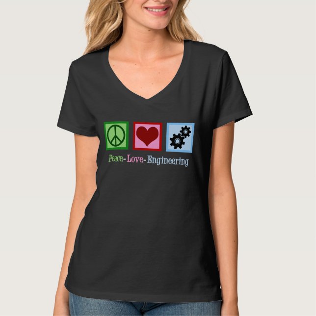 Camiseta Peace Love Engineering (Frente)