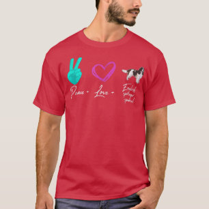 Camiseta Peace Love English Springer Spaniel Funny Dog
