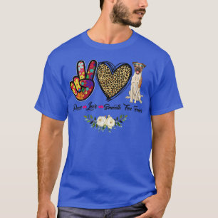 Camiseta Peace Love Floral Smooral Fox Terrier Mãe Cachorro