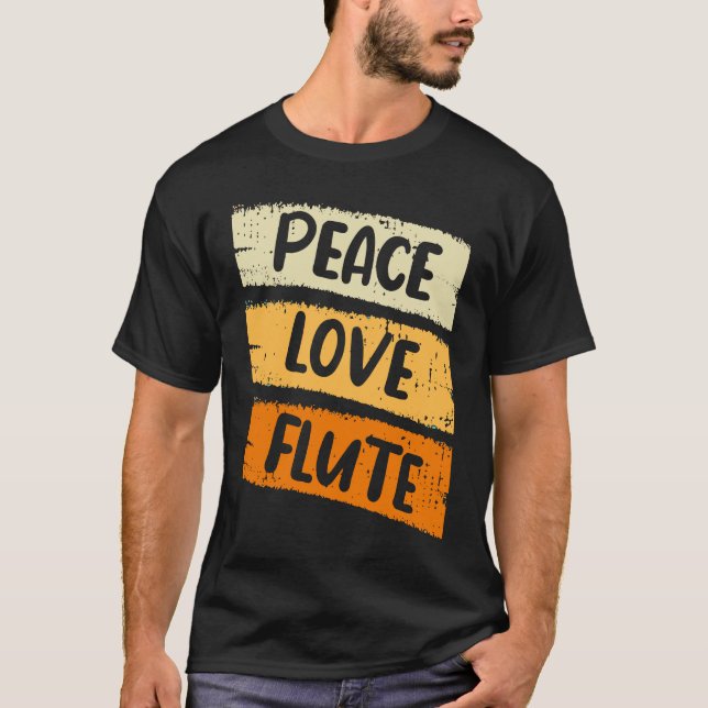 Camiseta Peace Love Flute (Frente)