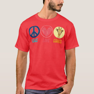 Camiseta Peace Love Giraffe