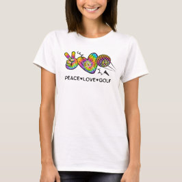 Camiseta Peace Love Golf Tie-Dye