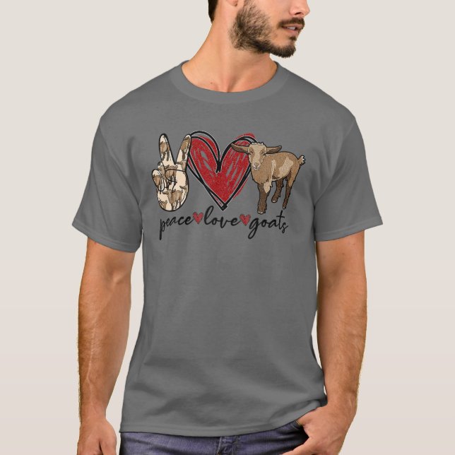 Camiseta Peace Love Gosta de Fazenda Gover Lover Gift Engra (Frente)