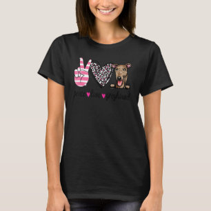 Camiseta Peace Love Greyhound Greyhound Dog Mãe
