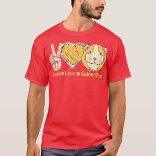 Camiseta Peace Love Guiné Pigs Guiné Lover - 1