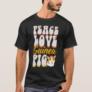 Camiseta Peace Love Guiné Pigs Guiné Pig Lover 1