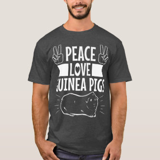 Camiseta Peace Love Guinea Pigs Premium4326