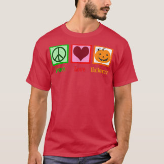 Camiseta Peace Love Halloween