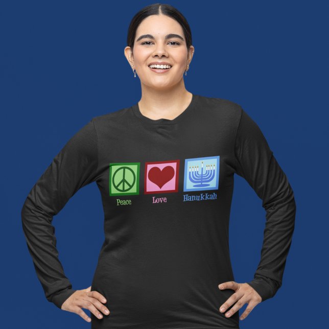 Camiseta Peace Love Hanukkah (Criador carregado)